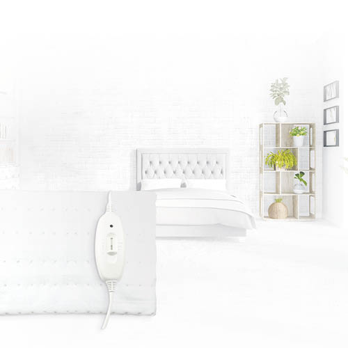Calentador de cama eléctrico sencillo 150x80cm 60W Blanco  Instalaciones  DelCar, climatización, iluminación, fontanería